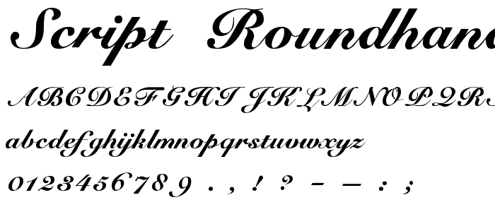 Script Roundhand Normal font